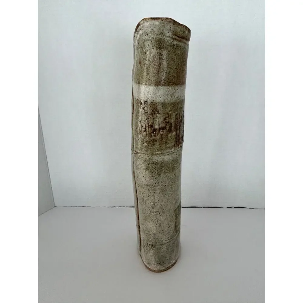 Thomas Reece Signed Art Pottery Stoneware Vase 12 1/2